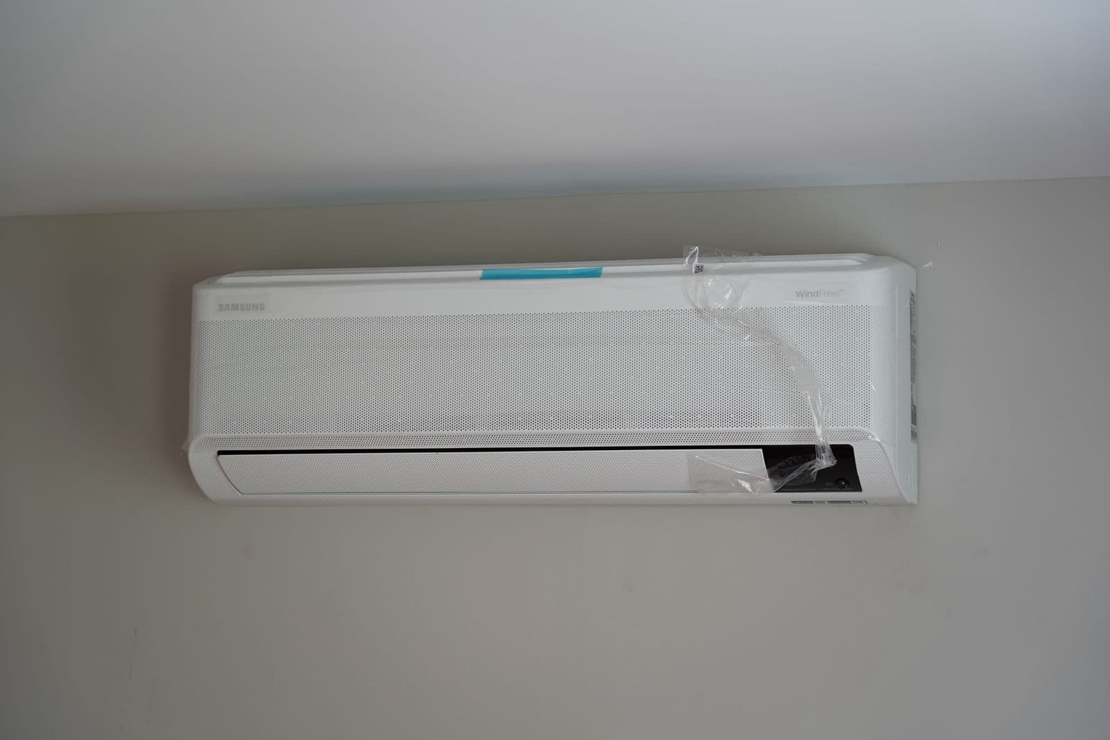 Wall mounted mini split in a bedroom