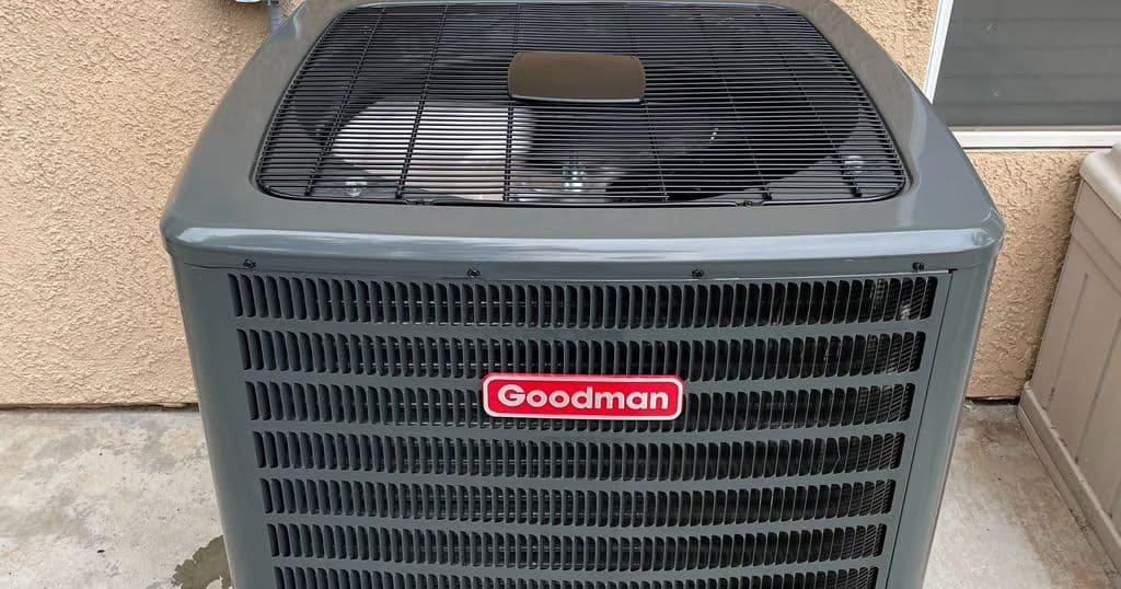 Goodman air conditioner close up